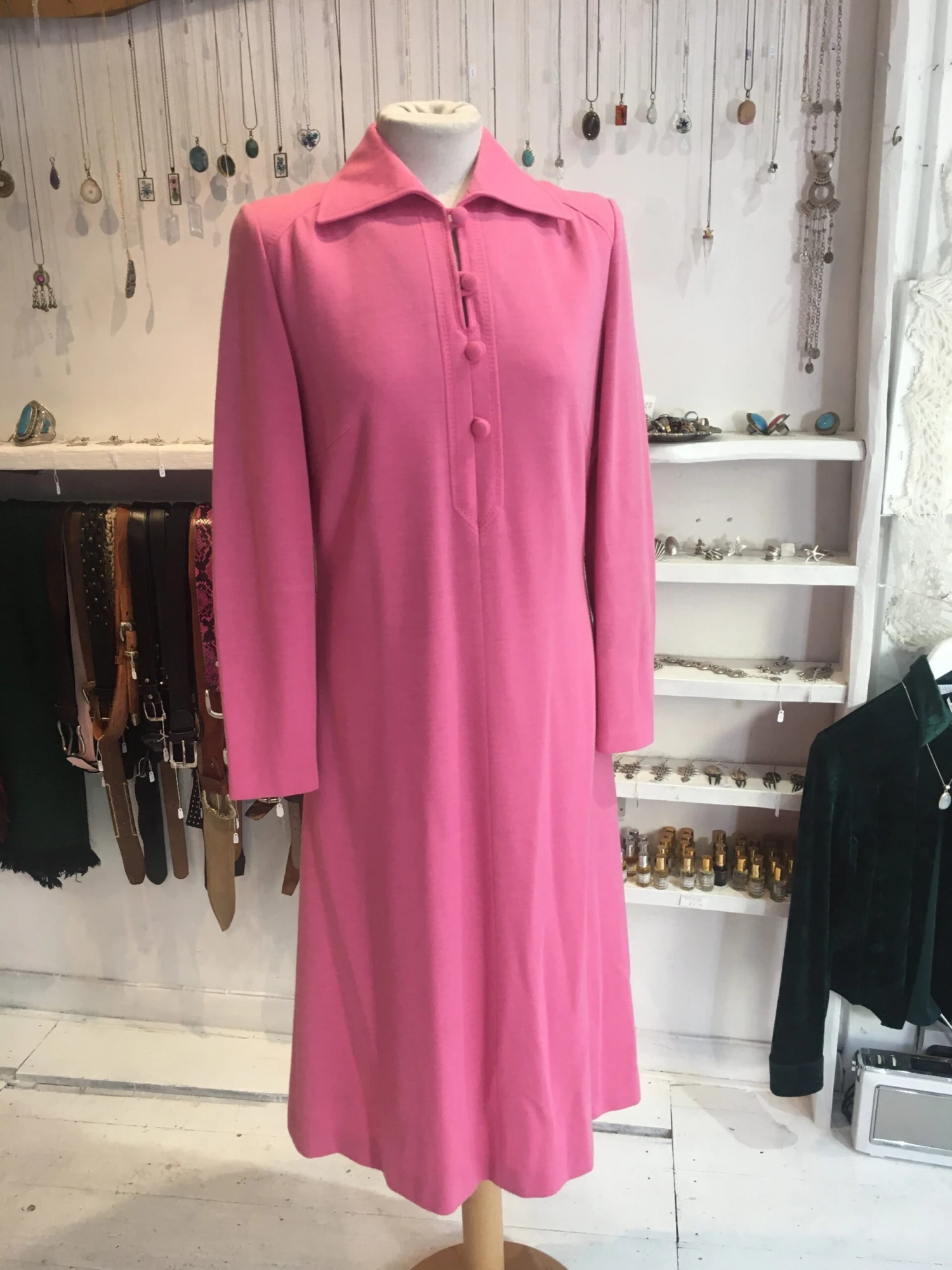 Vintage Pink A Line Dress - M 2 Vintage Pink A Line Dress - M - Image 2