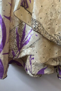 Athena Maxi Dress - Vintage Sari - Barley White & Plum Purple Floral - XS - M/L -KIKIS Clothing Shop image 8d4f03e9 5ee1 4ba0 a6a2 9ac6fbd42c80