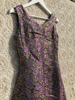 Vintage Purple & Gold Sparkle 80s Pencil Dress Tunic - L -KIKIS Clothing Shop image 91b4b6a4 48f2 412d be4c bb40cc254af6