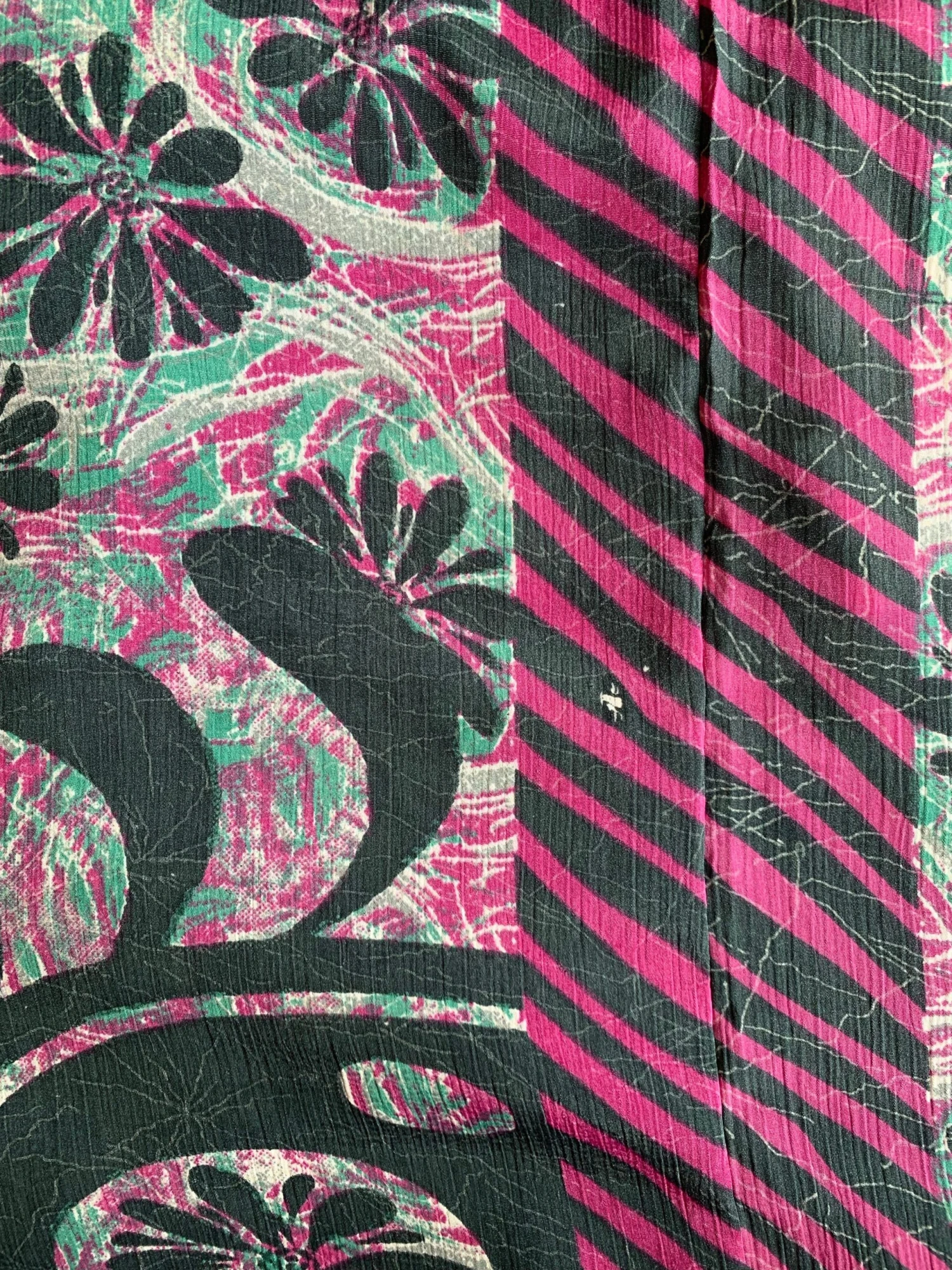 Blossom Maxi Halter Dress - Vintage Indian Sari - Graphite, Pink & Mint Floral - Free Size 5 Blossom Maxi Halter Dress - Vintage Indian Sari - Graphite, Pink & Mint Floral - Free Size - Image 5