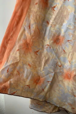 Athena Maxi Dress - Vintage Sari - Coral Pink, Pearl & Cream Floral - S - L/XL -KIKIS Clothing Shop image 9c5f7be6 d729 4ea9 a5dc d4f71f29a910