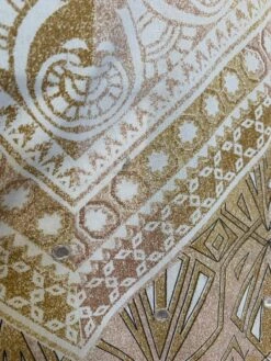 Pansy Mini Dress - Indian Sari - Circular Flounce Sleeve - Lily & Sandstone With Shisha Embroidery - Free Size M/L -KIKIS Clothing Shop image a616c379 9327 40ed bfd8 62728fc51980