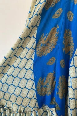 Blossom Halter Maxi Dress - Vintage Sari - Ivory & Majorelle Blue Peacock Print - Free Size L/XL 10 Blossom Halter Maxi Dress - Vintage Sari - Ivory & Majorelle Blue Peacock Print - Free Size L/XL -KIKIS Clothing Shop image ab00ef3a 2eb6 4300 b409 7ed65676bccb