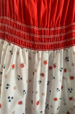 Vintage Maxi Dress - Scarlet & White Prairie Floral - Free Size XL 12 Vintage Maxi Dress - Scarlet & White Prairie Floral - Free Size XL -KIKIS Clothing Shop image af223b21 3235 4d9f bbf7 028280a1a282