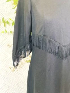 SALE Vintage Black Maxi Dress With Tassel Detailing - Size XS/S -KIKIS Clothing Shop image b00dcaeb bcfe 47b9 be0c 8076fbb83c6f