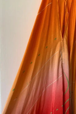 Athena Maxi Dress - Vintage Sari - Apricot & Strawberry Fade - XS - M/L -KIKIS Clothing Shop image b07bac69 7ffc 4b2d af76 2aa7c65d9d55