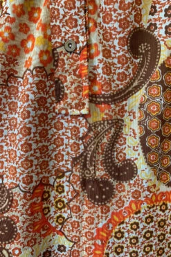 Vintage Midi Dress - Earth Tone Floral Clusters - Size S/M -KIKIS Clothing Shop image b67e7a11 8993 47f7 ae65 a28fb08c2670