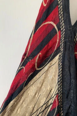 Blossom Halter Maxi Dress - Vintage Sari - Gold, Raven & Burgundy Shimmer Swirl - Free Size S/M -KIKIS Clothing Shop image bbd4e4e5 3c16 4ebd bf81 2bc13c65eda8