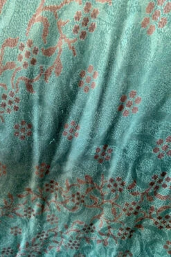 Athena Maxi Dress - Vintage Sari - Juniper & Red Clay Floral - XS - L/XL -KIKIS Clothing Shop image c4f41513 6a0e 407b 8a86 02d3b07423f2