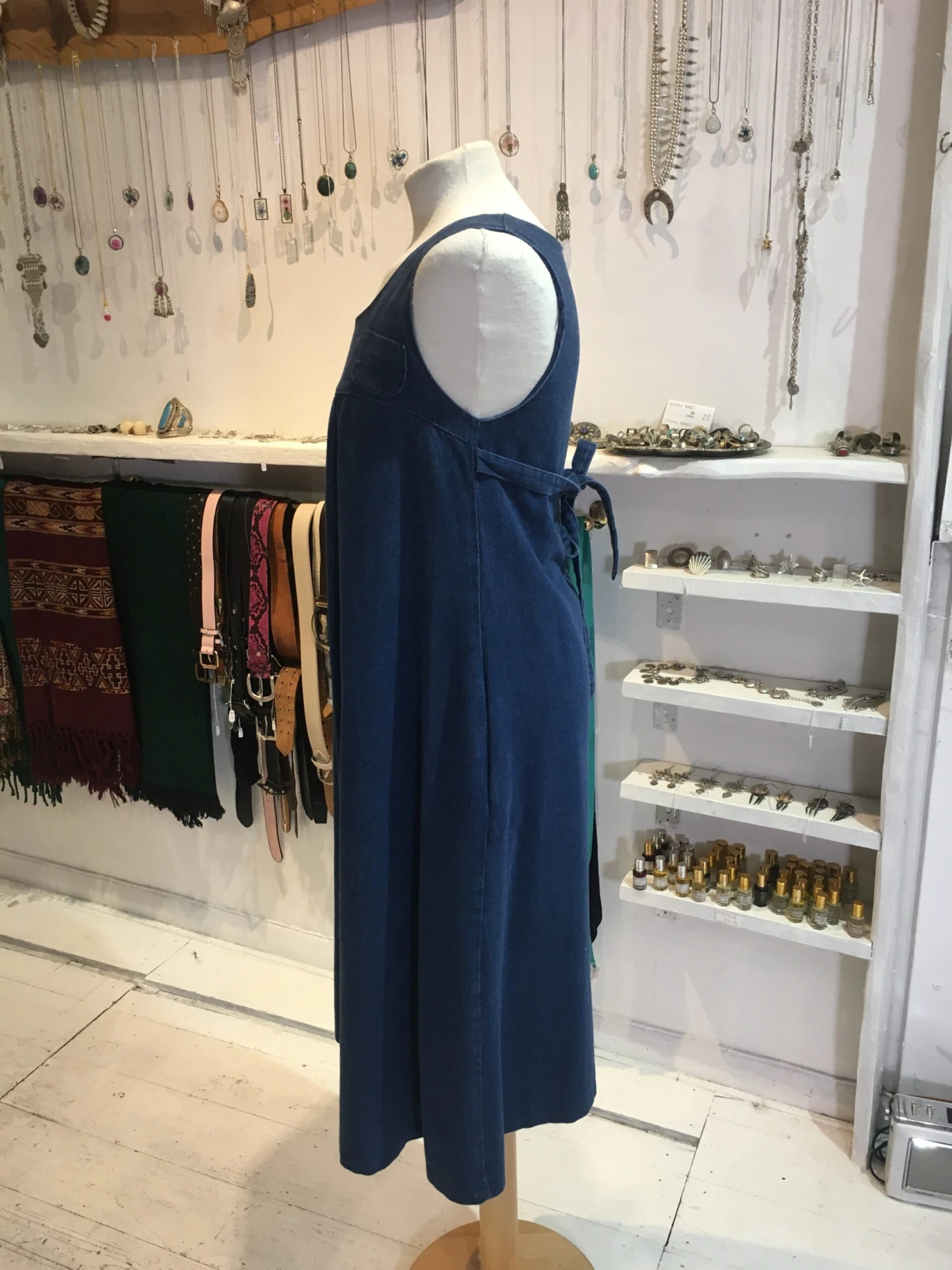 Vintage Blue Pinafore Dress - Size S 5 Vintage Blue Pinafore Dress - Size S - Image 5