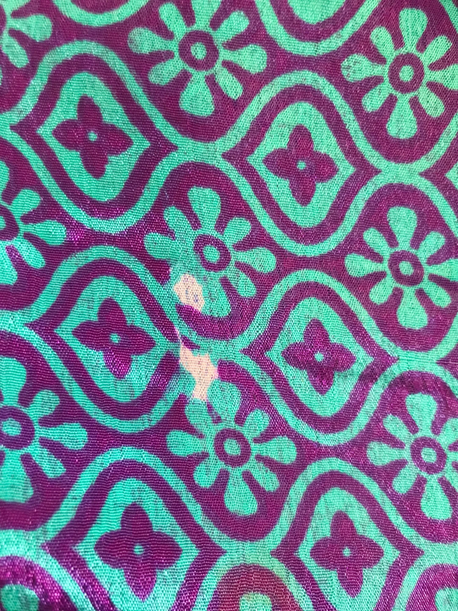 Mona Maxi Dress - Vintage Indian Sari - Violet, Turquoise & Peach Nouveau - Free Size 5 Mona Maxi Dress - Vintage Indian Sari - Violet, Turquoise & Peach Nouveau - Free Size - Image 5