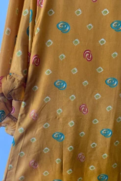 SALE Venus Maxi Dress - Vintage Sari - Mango Yellow Polka Dot Motif - Size L/XL 18 SALE Venus Maxi Dress - Vintage Sari - Mango Yellow Polka Dot Motif - Size L/XL -KIKIS Clothing Shop image dee5029f 4df8 4704 b876 25669cbf4ebd