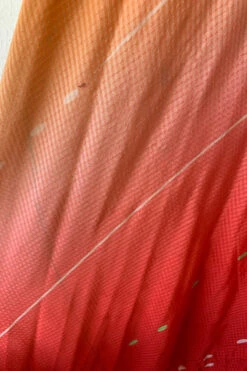 Athena Maxi Dress - Vintage Sari - Apricot & Strawberry Fade - XS - M/L -KIKIS Clothing Shop image f7392994 bc8e 4c43 b36e d299c6695271