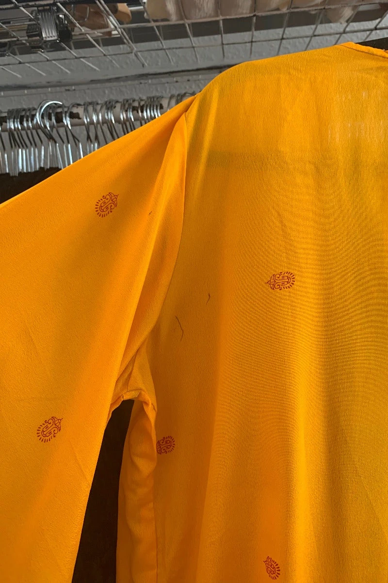 SALE Venus Vintage Sari Midi Dress - Saffron & Crimson Paisley - Size S/M 5 SALE Venus Vintage Sari Midi Dress - Saffron & Crimson Paisley - Size S/M - Image 5