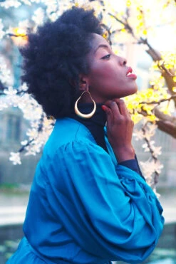 Khroma Lola Wrap Dress - Persian Teal -KIKIS Clothing Shop lola 70s long sleeve maxi wrap dress boho balloon sleeve long wrap dress in dark teal blue handmade by all about audrey 3