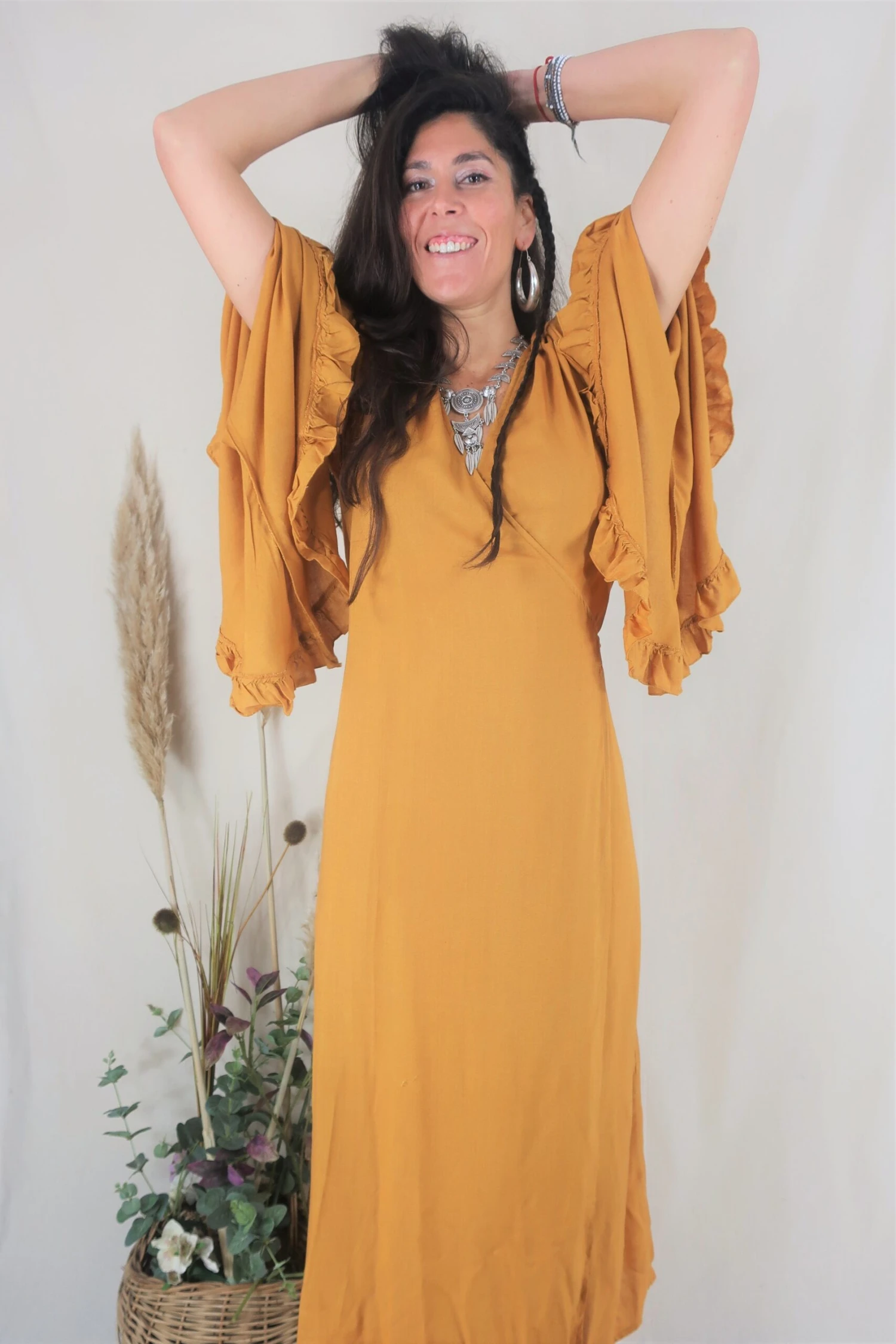Khroma Venus Maxi Dress - Mustard Yellow 2 Khroma Venus Maxi Dress - Mustard Yellow - Image 2