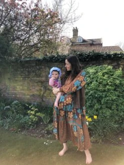 Mona Maxi Dress - Vintage Indian Sari - Purple, Green & Gold - Free Size -KIKIS Clothing Shop sarah 0cdf02de 9a4a 40f3 bc52 779614dc72f4