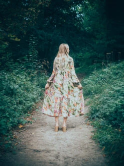 Mona Maxi Dress - Vintage Indian Sari - Beige & Blue Floral - Free Size -KIKIS Clothing Shop untitled 319 5 b5d7c6b2 33f9 435b bfb8 22717ec8a28d