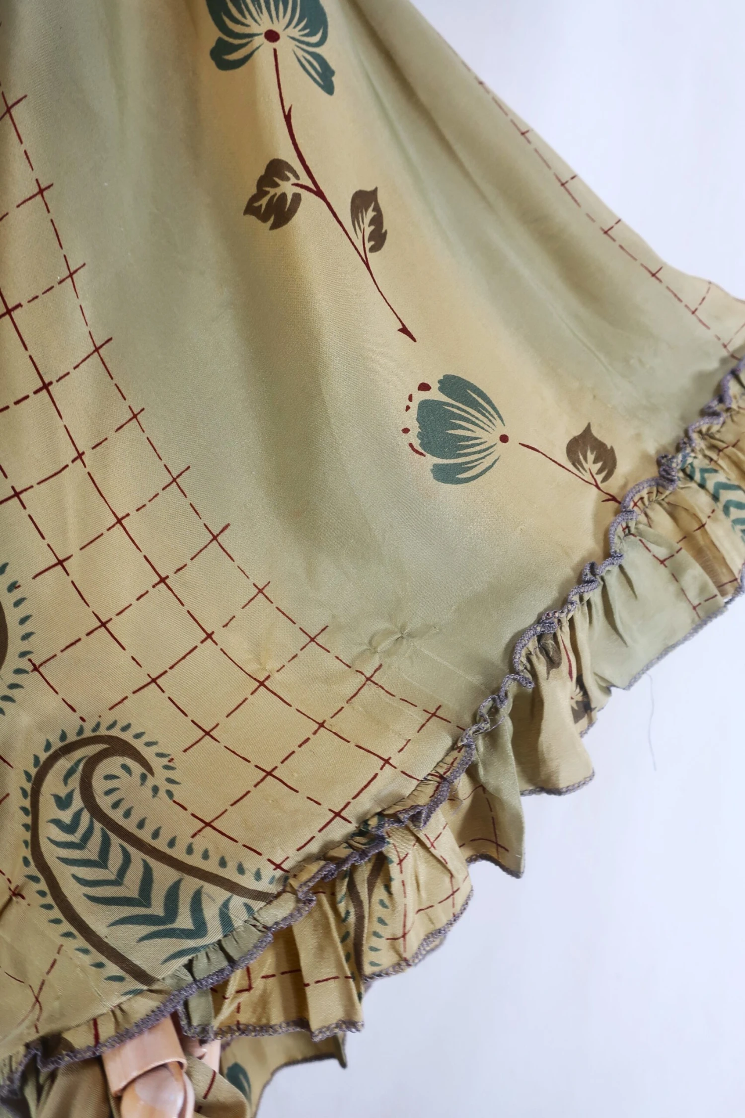 Venus Maxi Dress - Vintage Sari - Dusted Sage Floral - Size S/M 6 Venus Maxi Dress - Vintage Sari - Dusted Sage Floral - Size S/M - Image 6