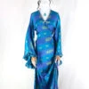 Venus Maxi Dress - Vintage Sari - Deep Teal & Plum Motif - Size M/L