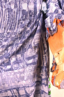 Venus Maxi Dress - Vintage Sari - Lavender & Orange Abstract - Size M/L 7 Venus Maxi Dress - Vintage Sari - Lavender & Orange Abstract - Size M/L -KIKIS Clothing Shop venus long bell sleeve wrap dress maxi frilly butterfly sleeve free size boho dress handmade from recycled vintage 70s indian sari by all about audrey 83