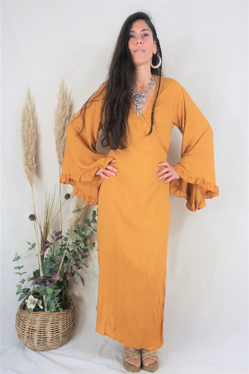 Khroma Venus Maxi Dress - Mustard Yellow 4 Khroma Venus Maxi Dress - Mustard Yellow - Image 4
