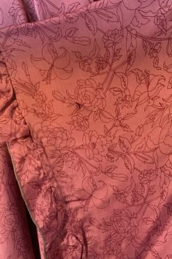 Venus Vintage Sari Midi Dress - Dark Mauve Wildflower - Size M/L -KIKIS Clothing Shop venusdressdamage