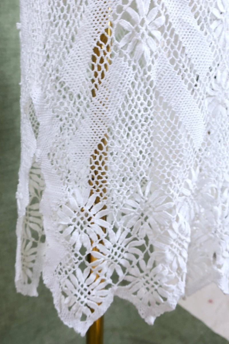 Vintage Midi Dress - Woodstock Forever White Crochet - Size XS 4 Vintage Midi Dress - Woodstock Forever White Crochet - Size XS - Image 4