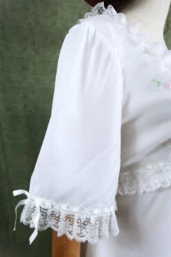 Vintage Long Midi Dress - Diamond White Lacy Floral Embroidery - Size S 11 Vintage Long Midi Dress - Diamond White Lacy Floral Embroidery - Size S -KIKIS Clothing Shop vintage 1970s boho clothing 70s sourced bohemian vintage blouses robes dresses crochet items sourced by all about audrey 33