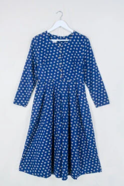 Vintage Midi Dress - Prairie Midnight Peach Flora - Size S/M