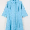 Vintage Jacket Dress - Powdered Blue Bananas - Size M/L