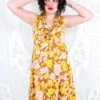 Vintage Slip Dress - Brown Sugar, Blush & Sunny Floral - Size S/M